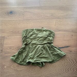 Petal and Pup Green Strapless top